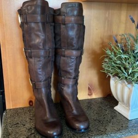 New Cole Haan Air Avalon Triple Buckle Tall Boots Blackstone - Picture 3 of 8